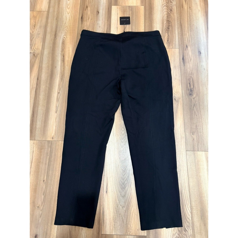 St. John Alexa Fit Black Milano Knit Career Wool Blend Ankle Pants 14 $495‎ NWT - Picture 8 of 10